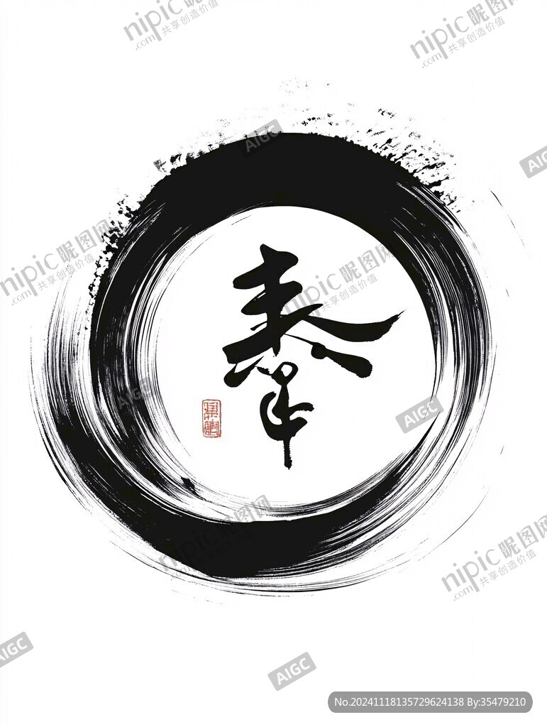 毛笔字人寿年丰