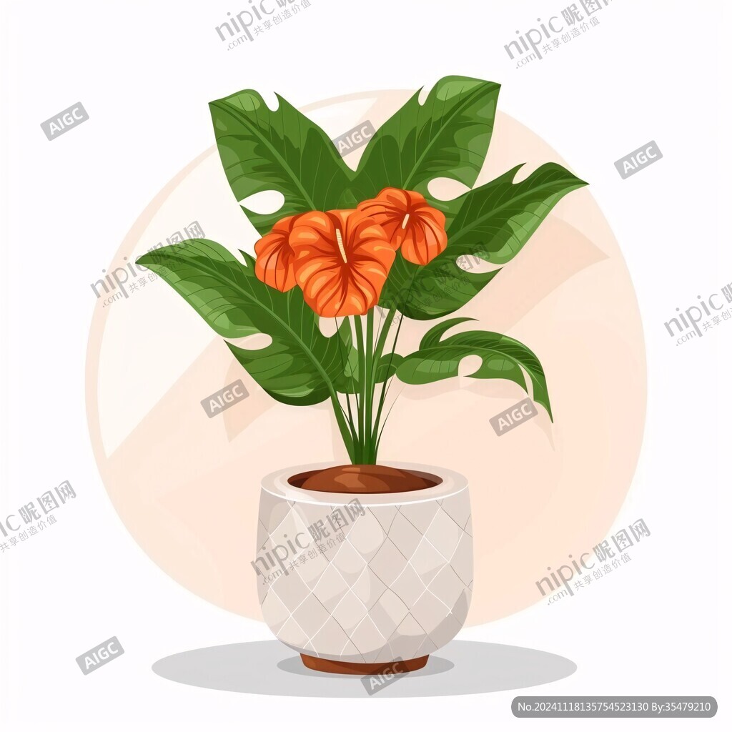 室内植物插画