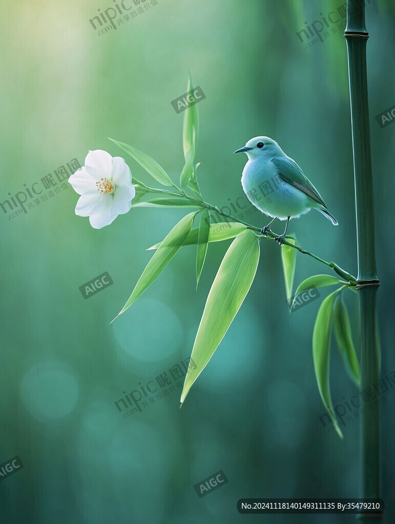 竹林小鸟