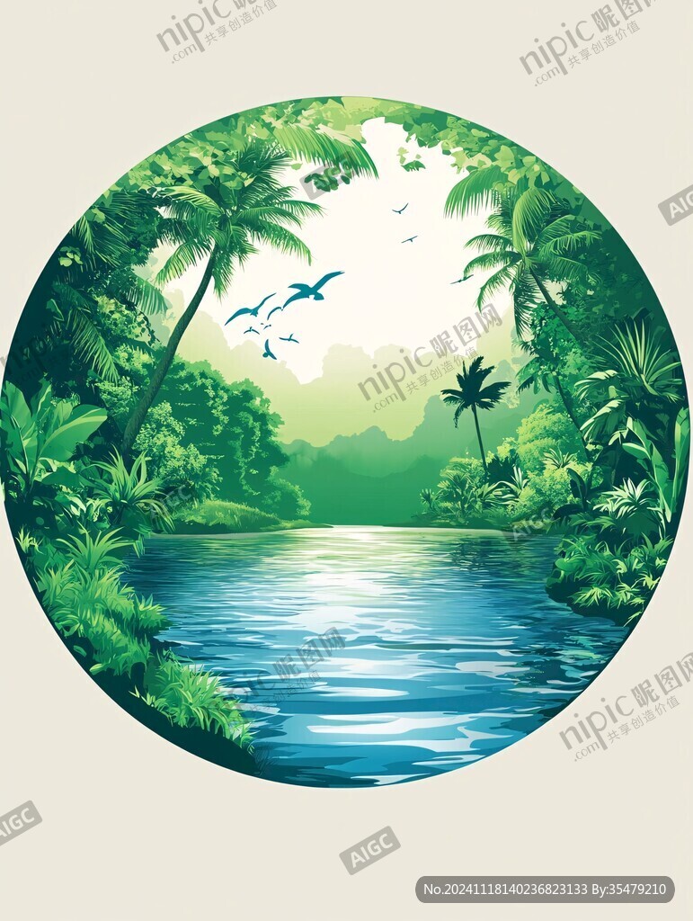 热带雨林插画