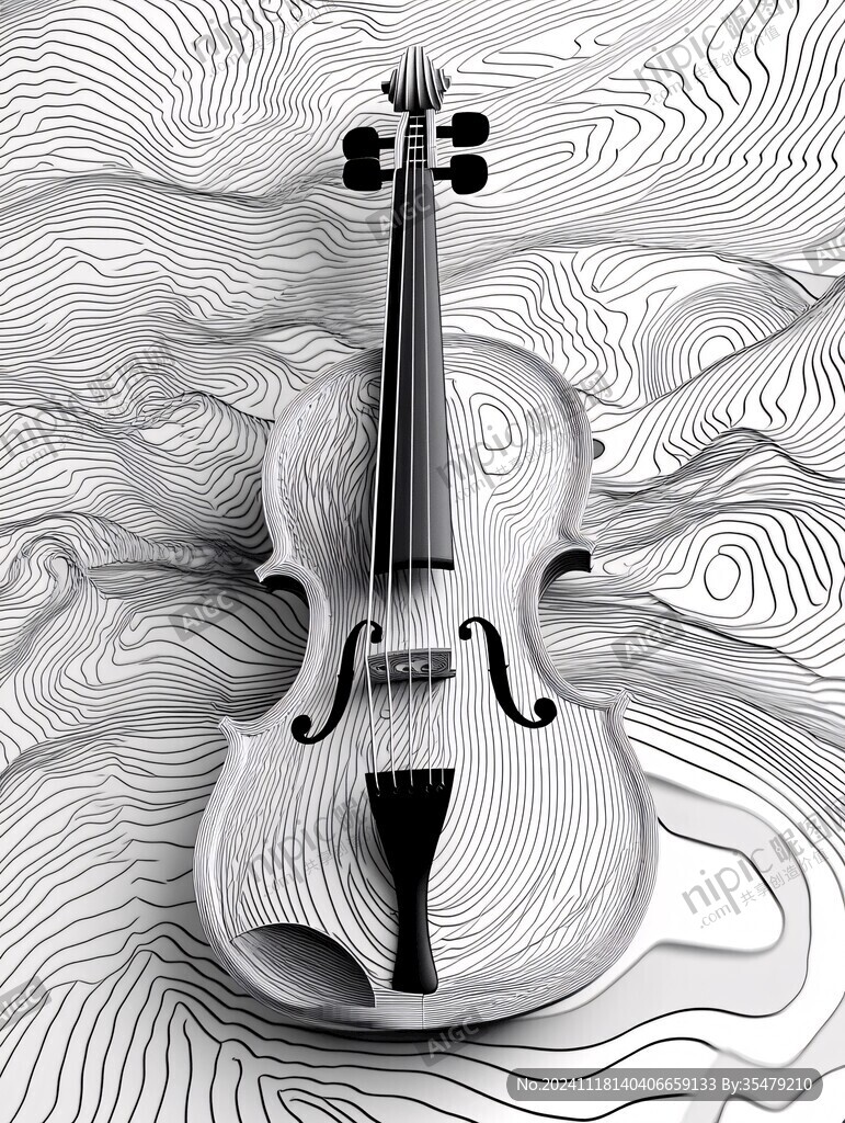 小提琴插画
