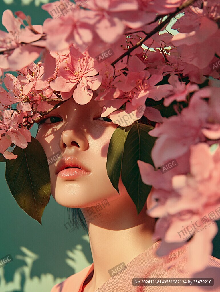 鲜花与美女