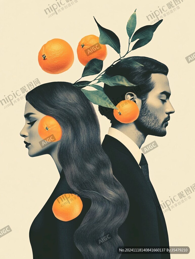 砂糖橘插画设计