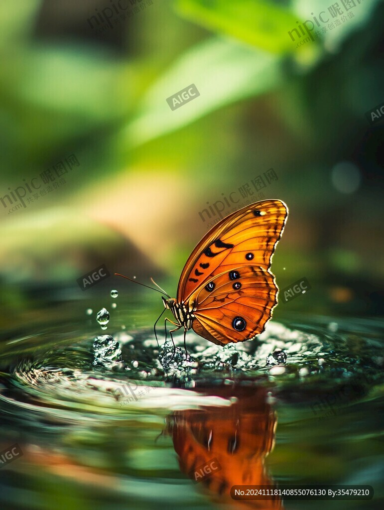 落水的蝴蝶