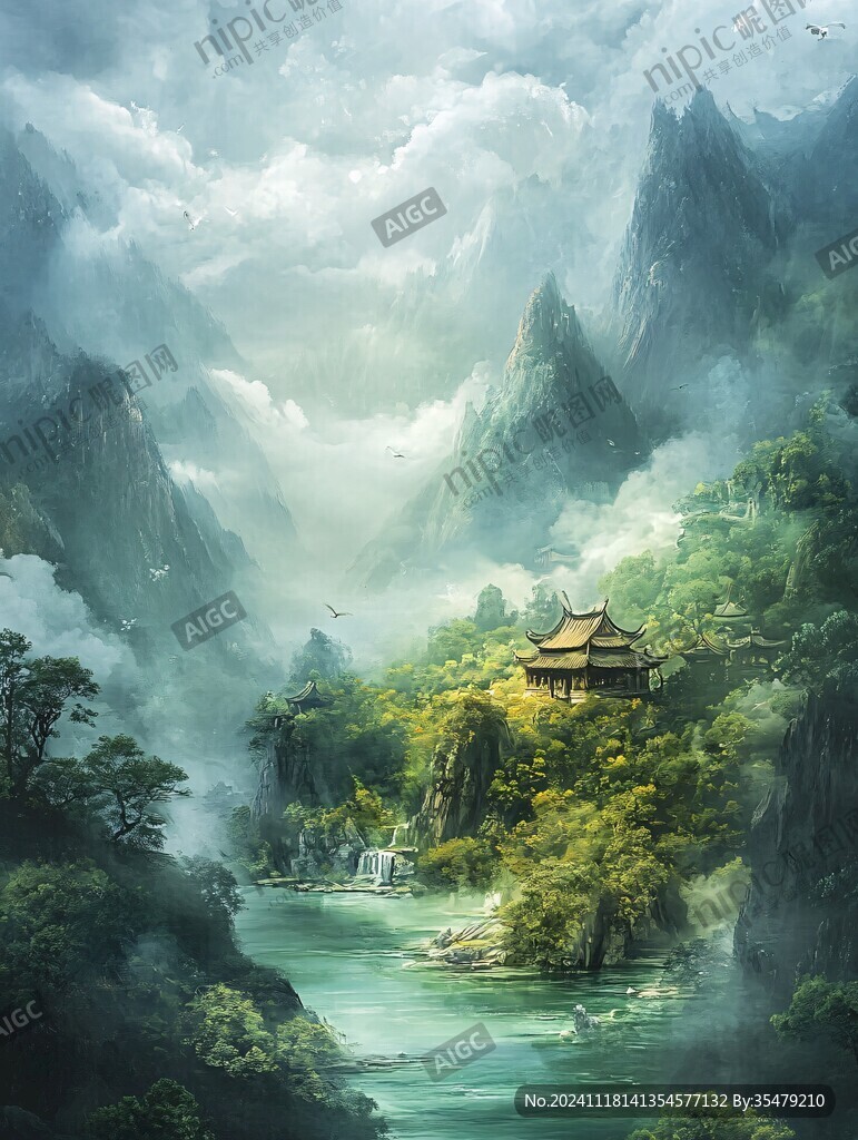 古风山水场景