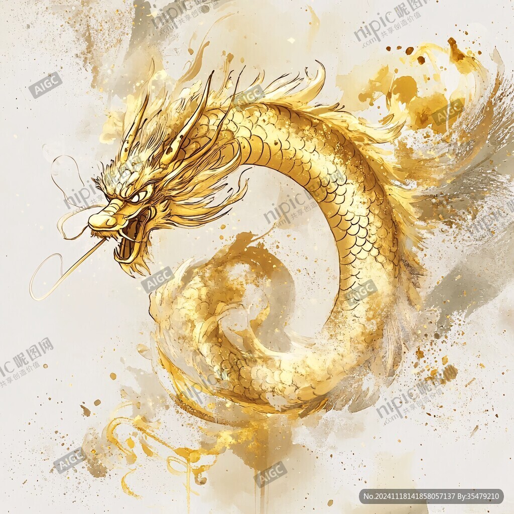 金色龙纹金龙苍龙青龙