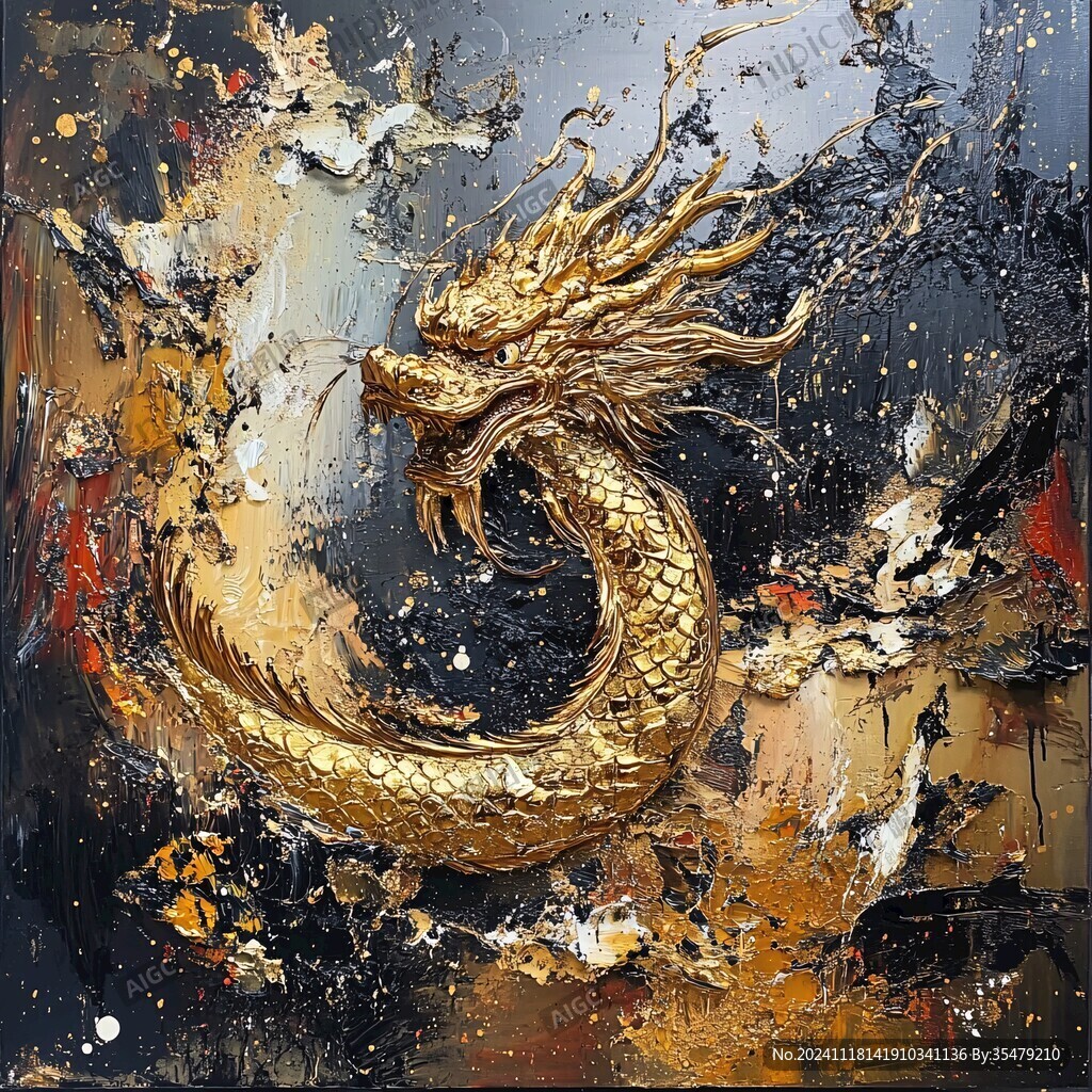金龙立体画