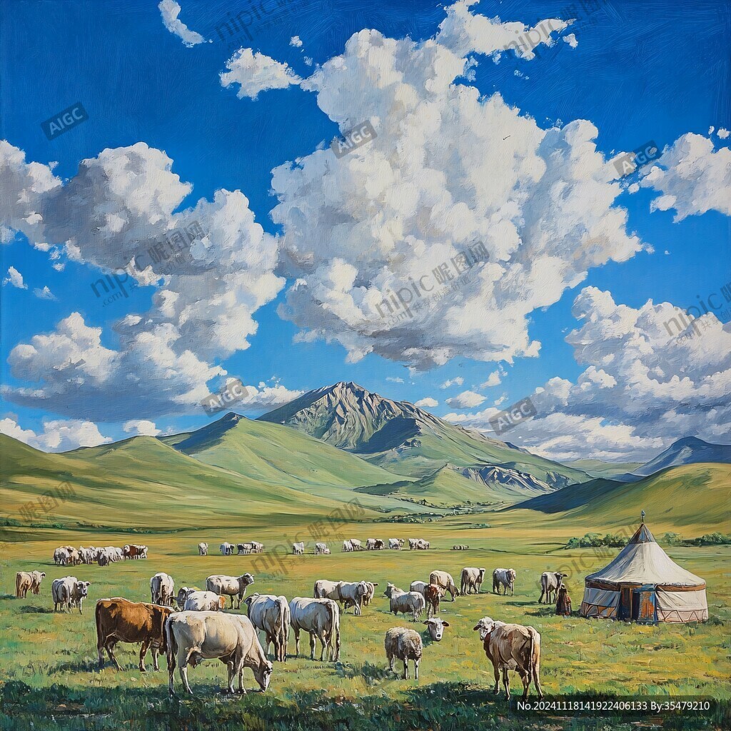蒙古油画