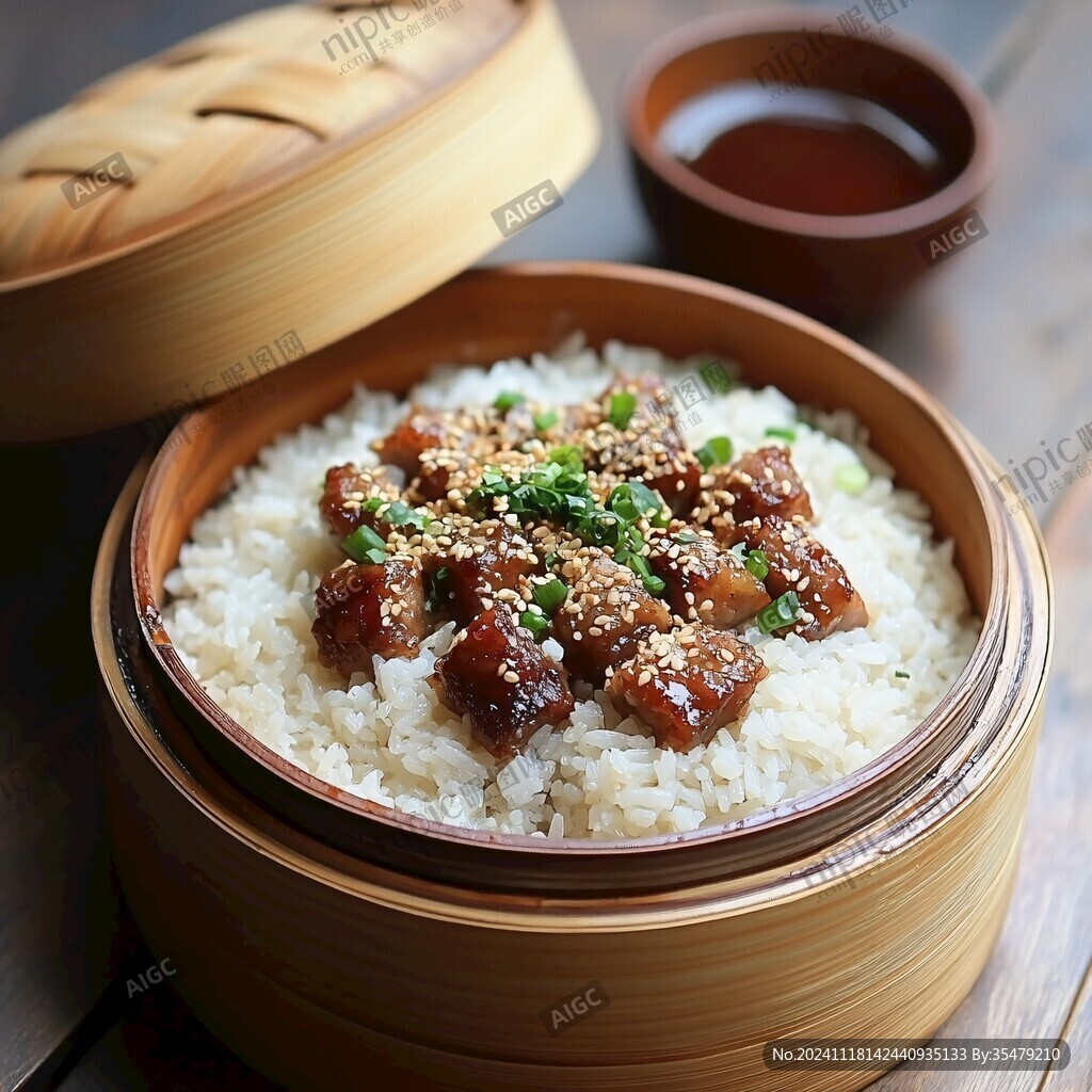 笼仔糯米饭蒸排骨