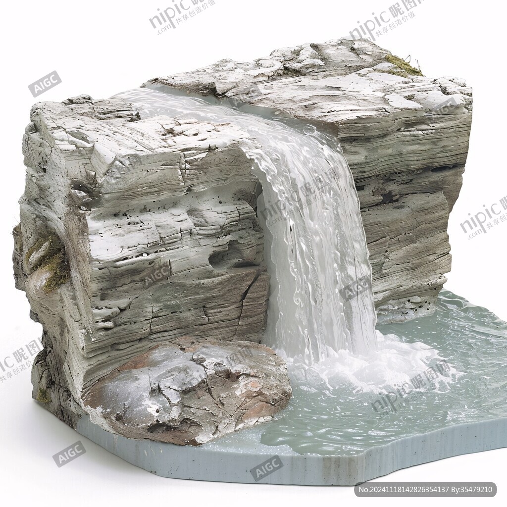 假山流水模型