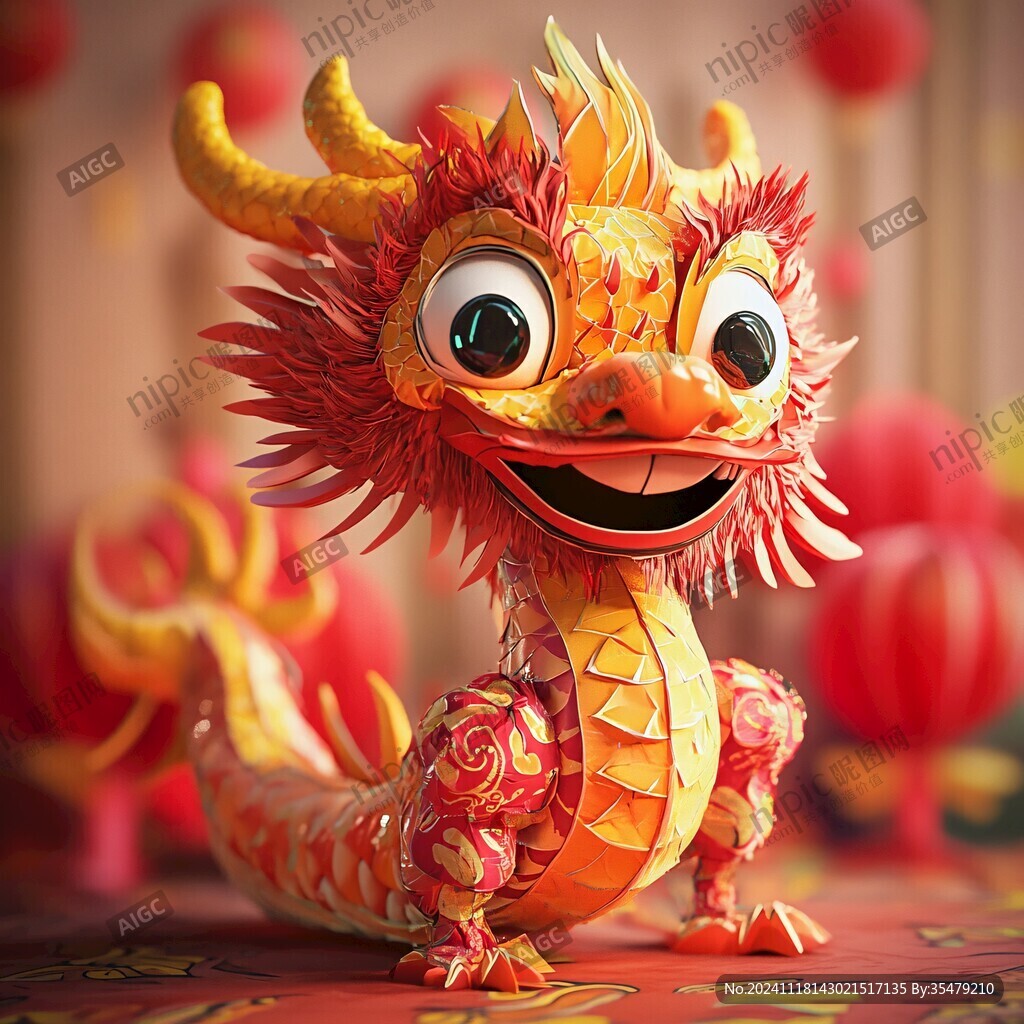 喜庆卡通龙