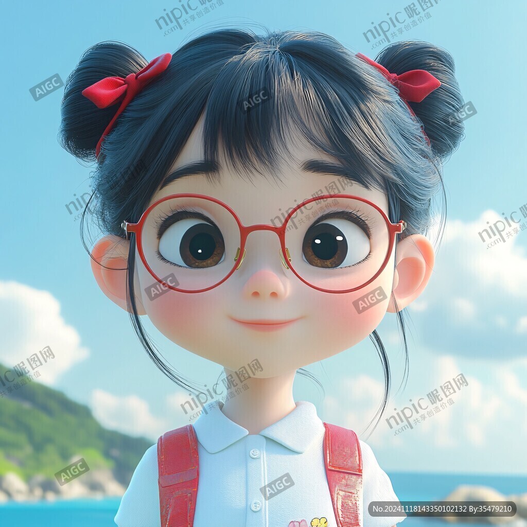 小女孩儿插