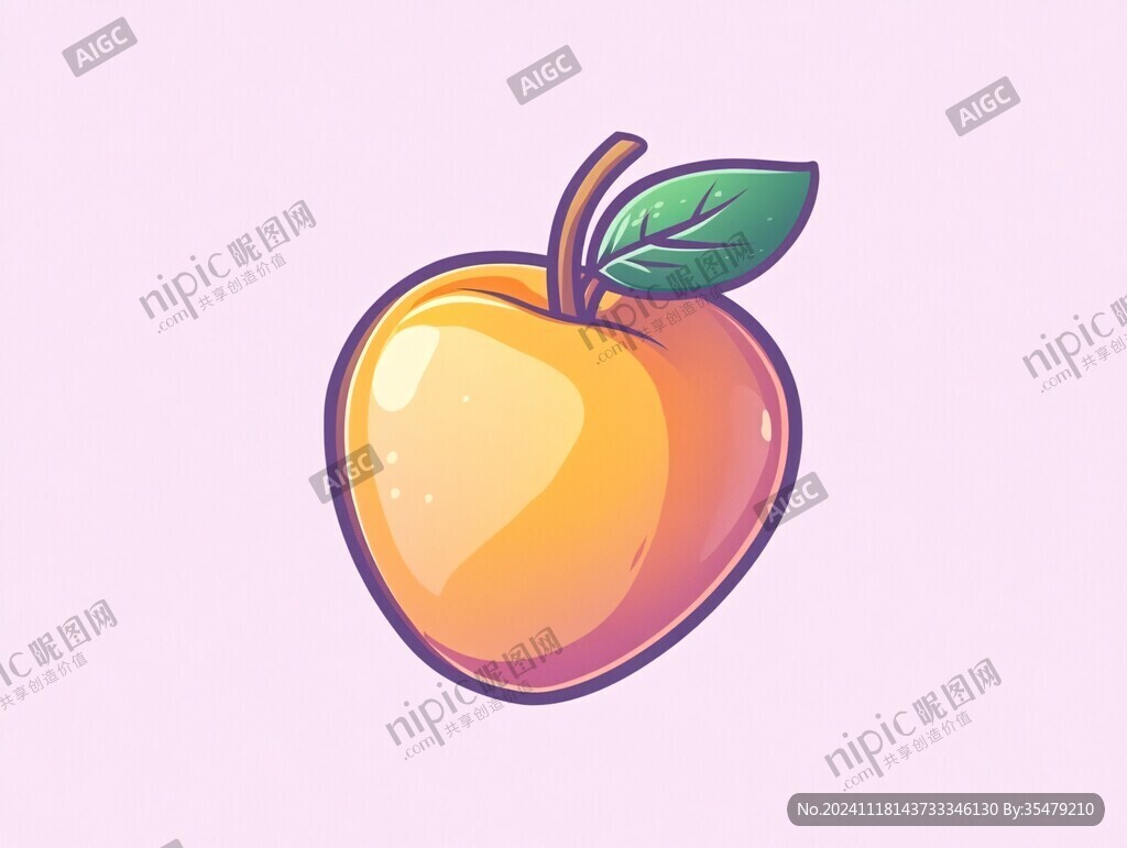 苹果插画设计