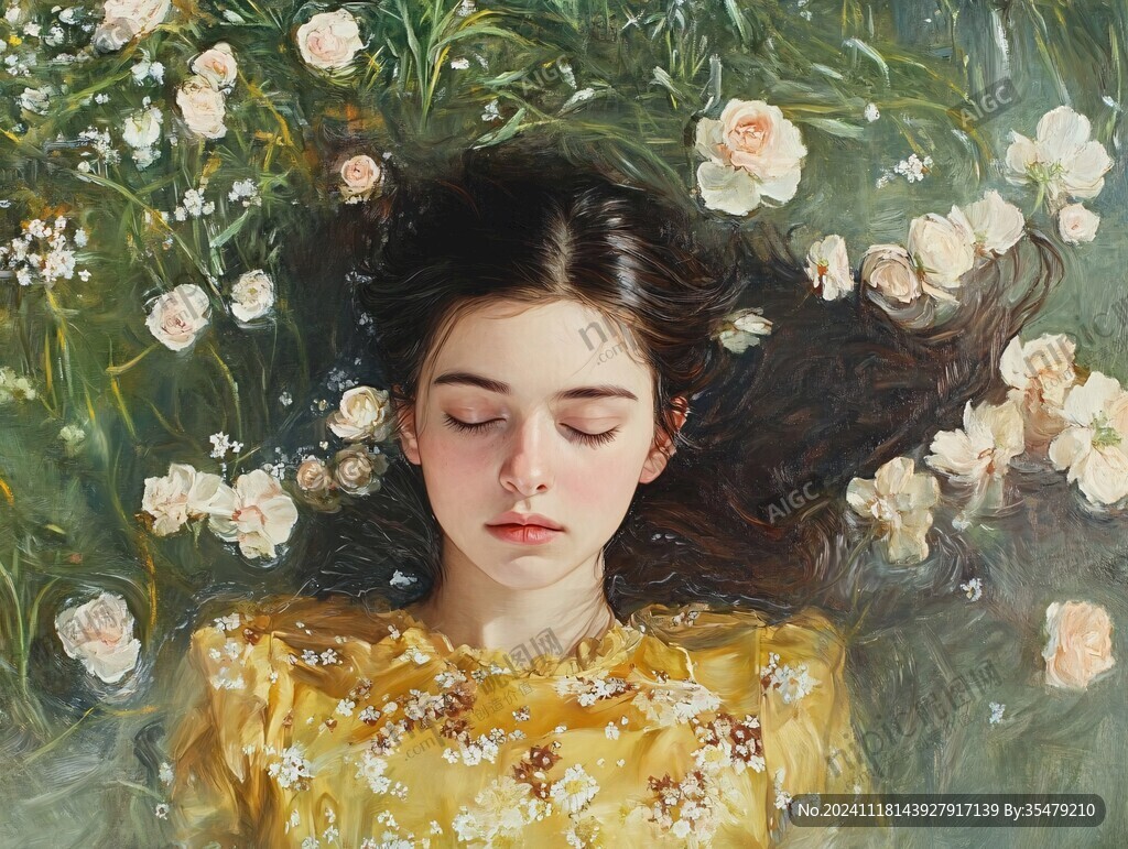 唯美少女与花系列