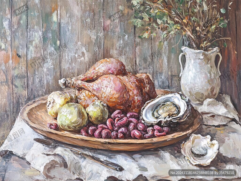 食物油画
