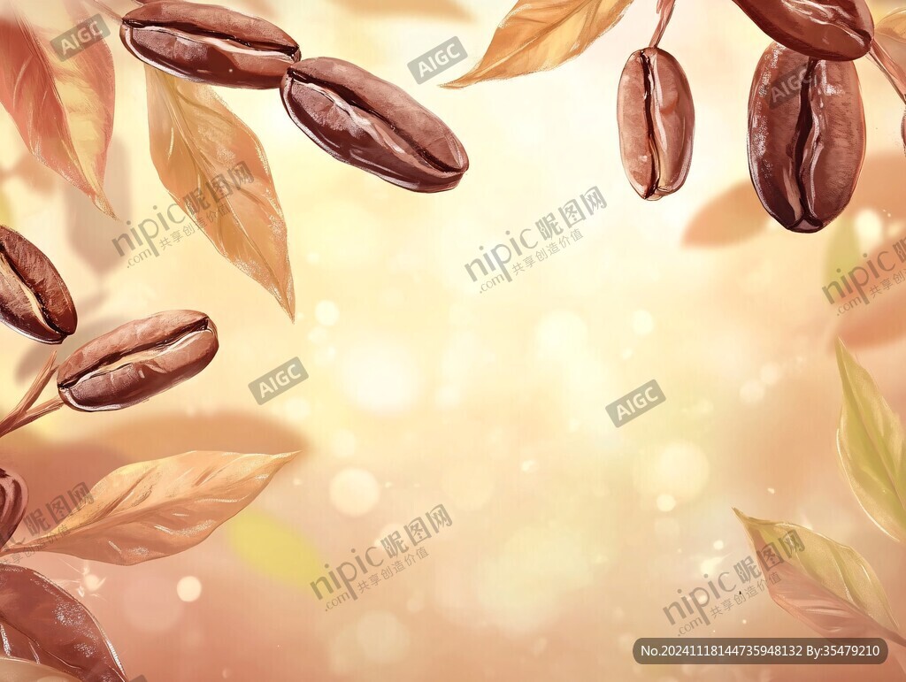 咖啡豆插画