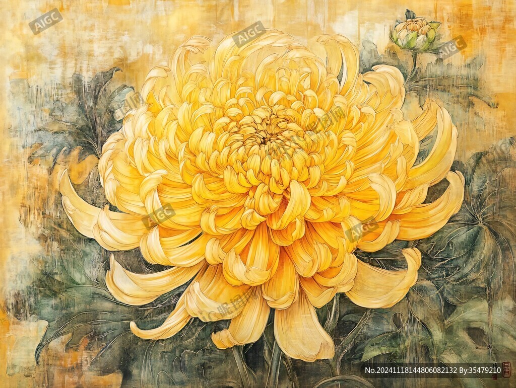 油画菊花