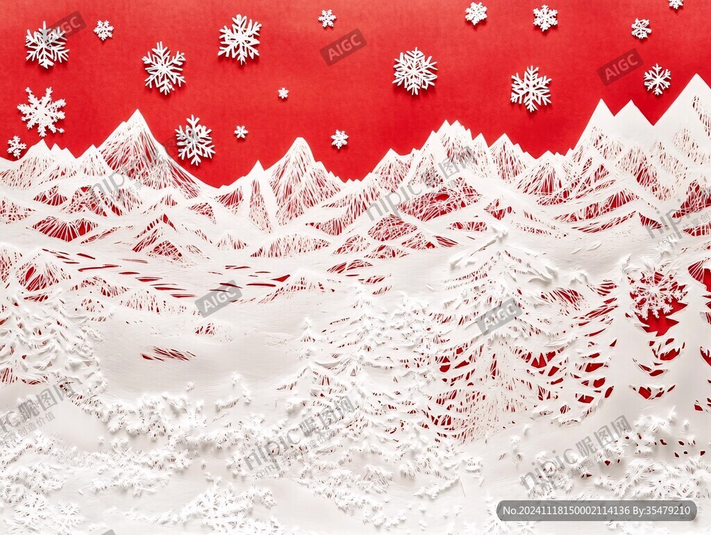雪景剪纸