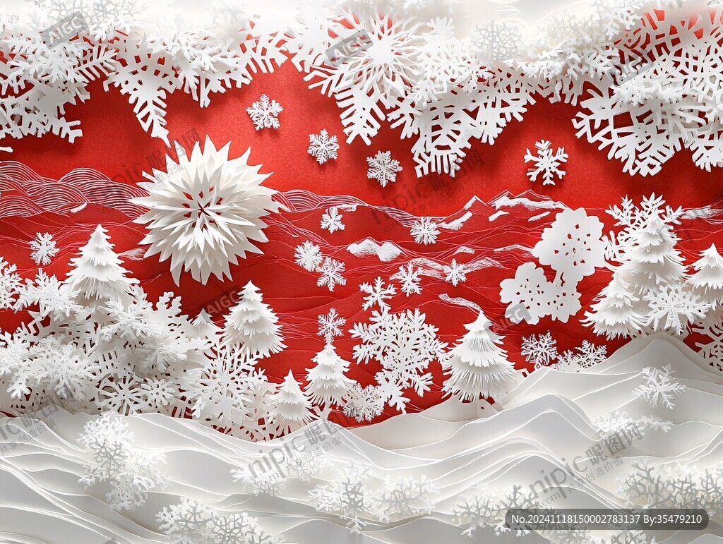 雪景剪纸