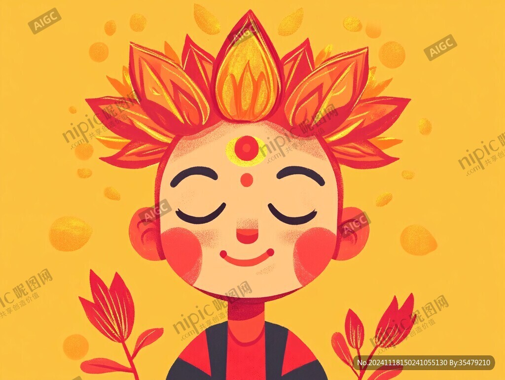 红孩儿插画