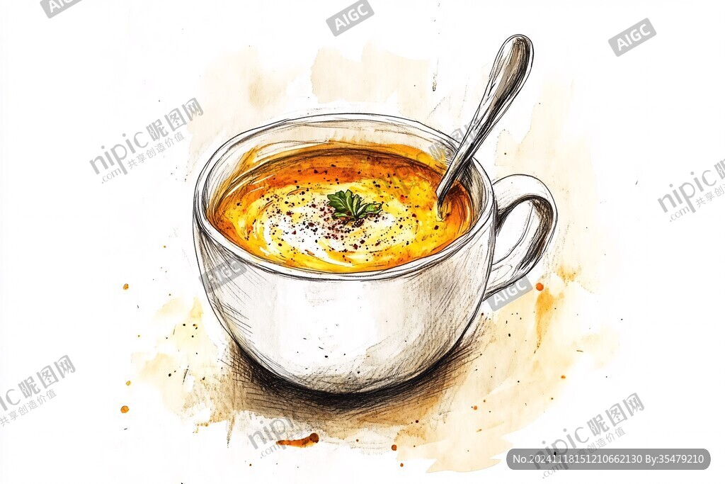 疙瘩汤插画