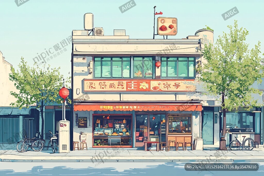 炒货店插画