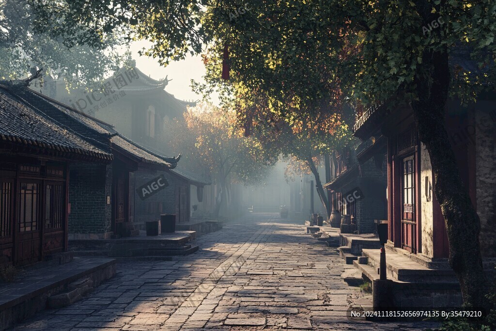 古街早晨