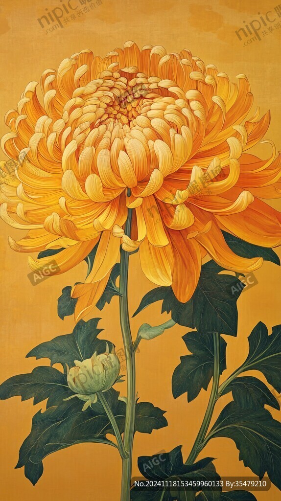 金菊壁画