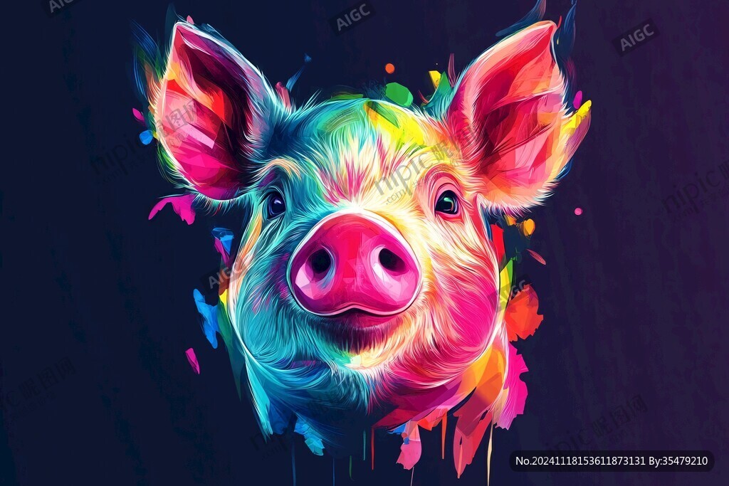 潮流动物插画