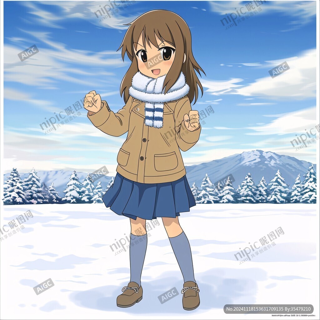 雪景女学生