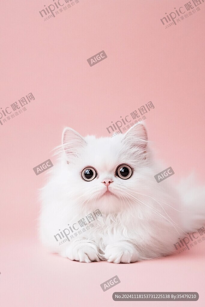呆萌长毛发猫咪