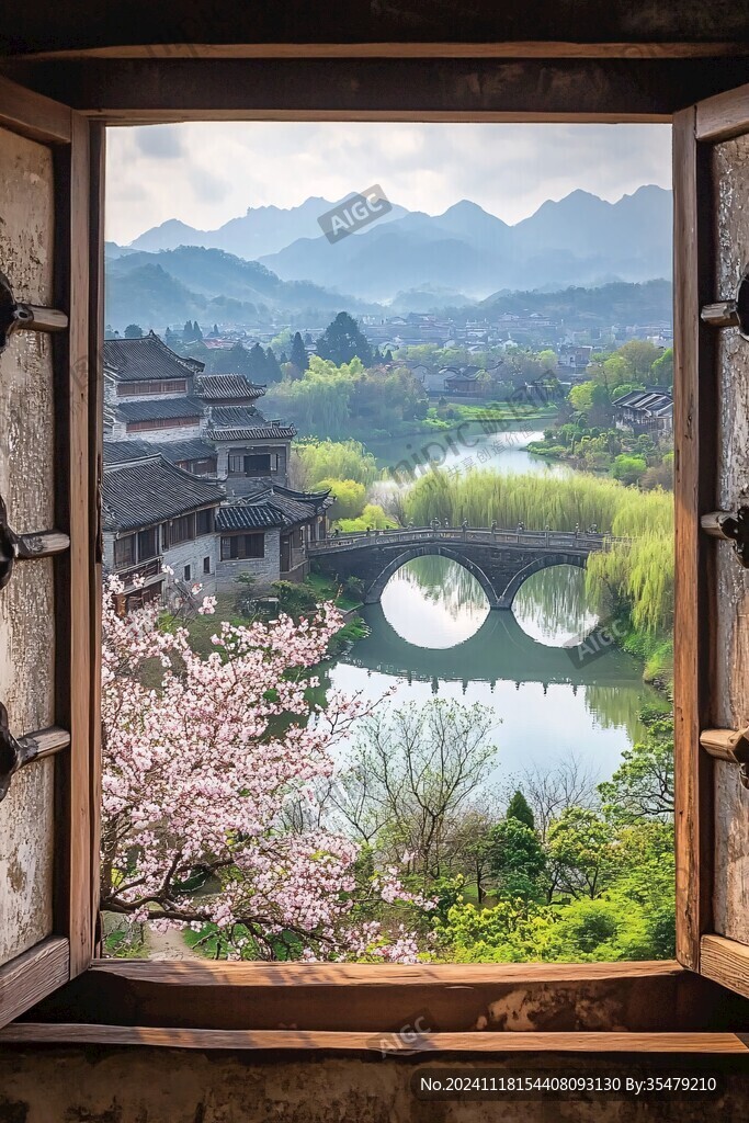 窗外春景