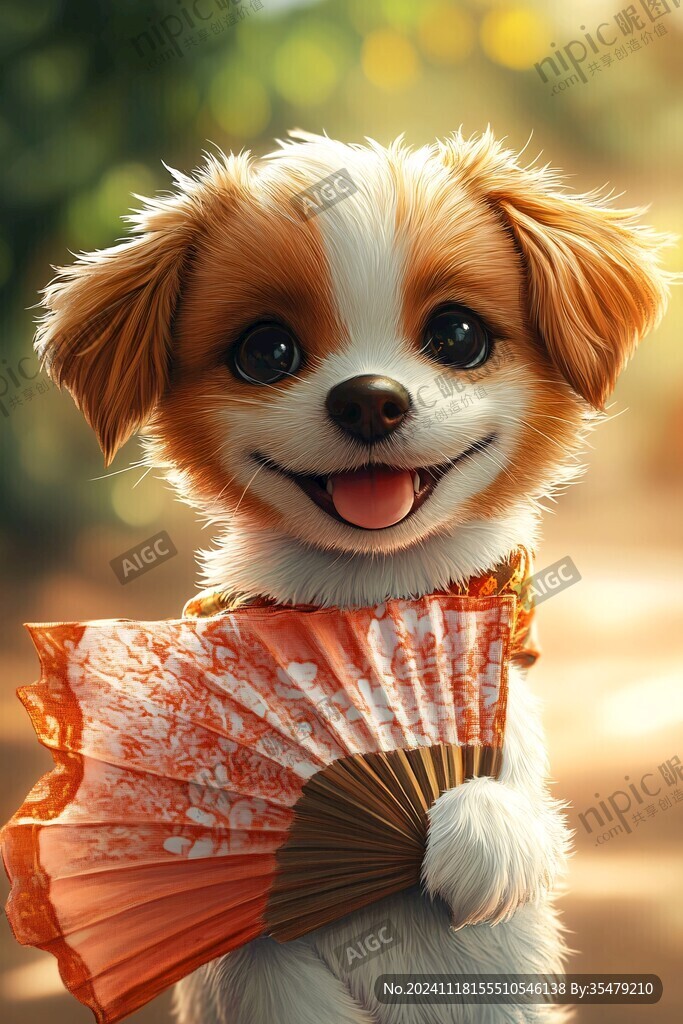 狗狗写实插画