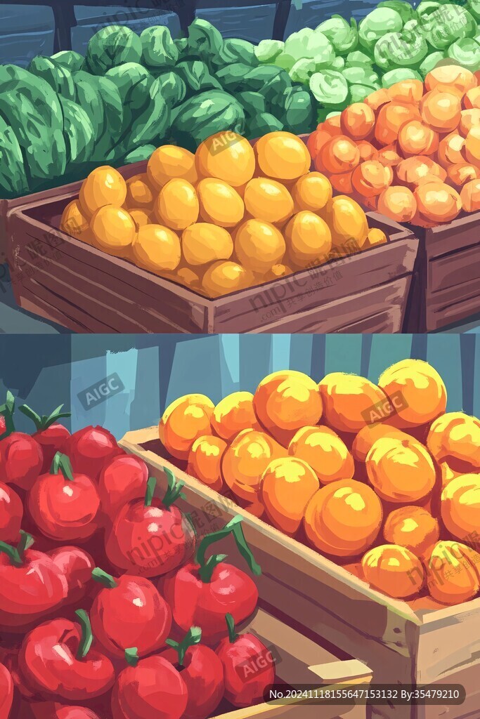 菜市插画