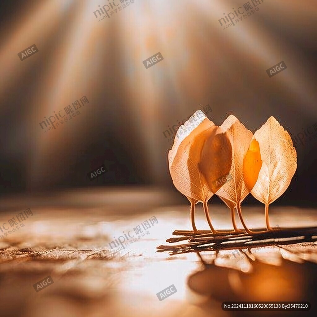 秋季暗调光影秋天背景