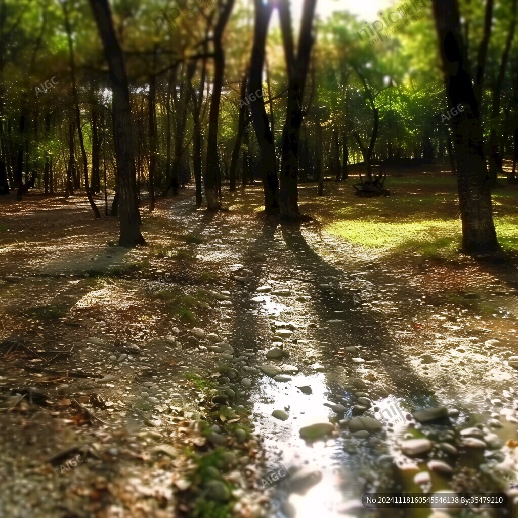 阳光树影斑驳