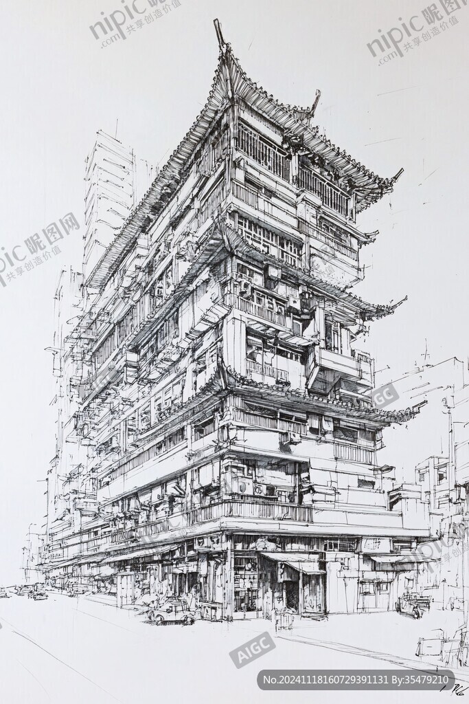 建筑速写