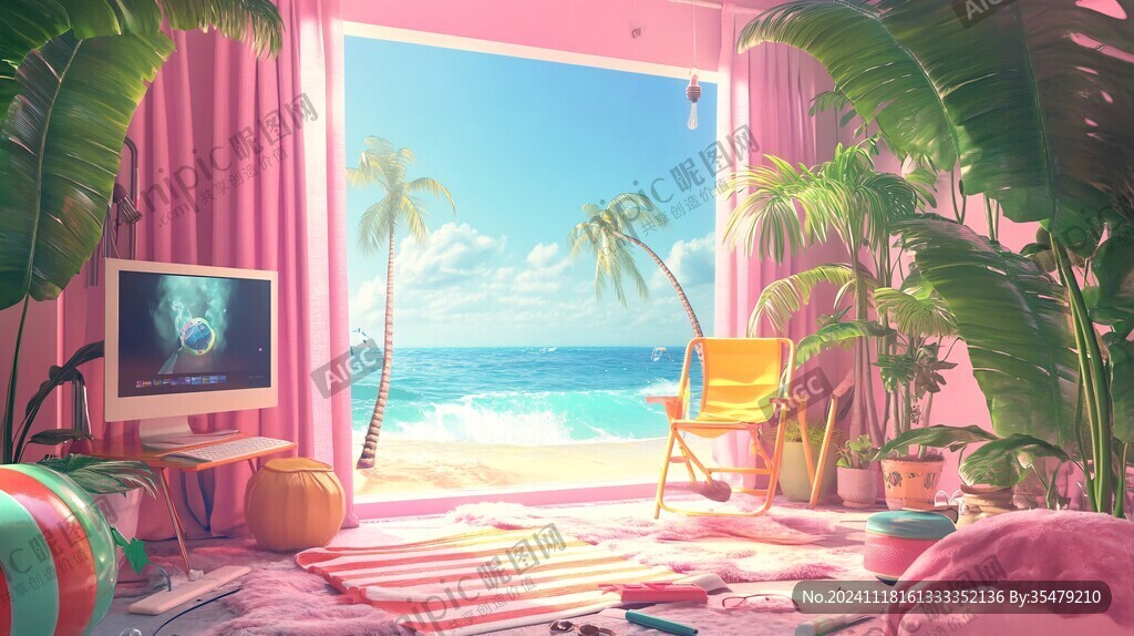 夏天居家场景图