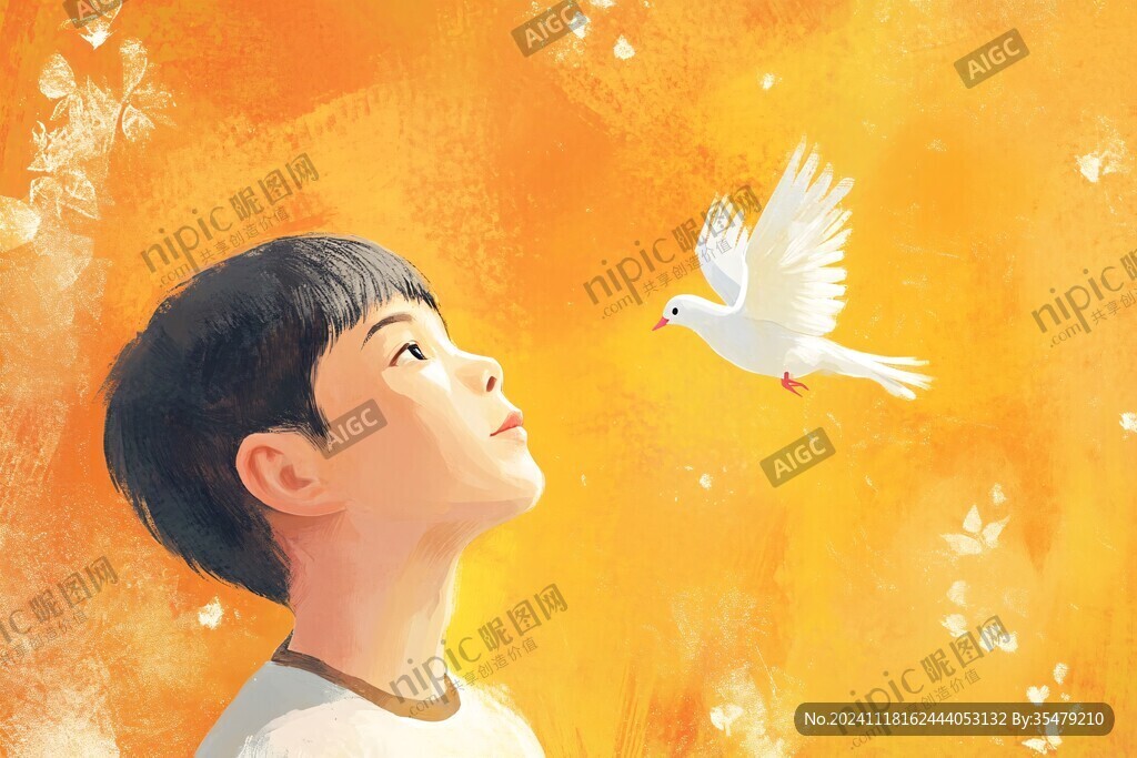 青春男孩插画