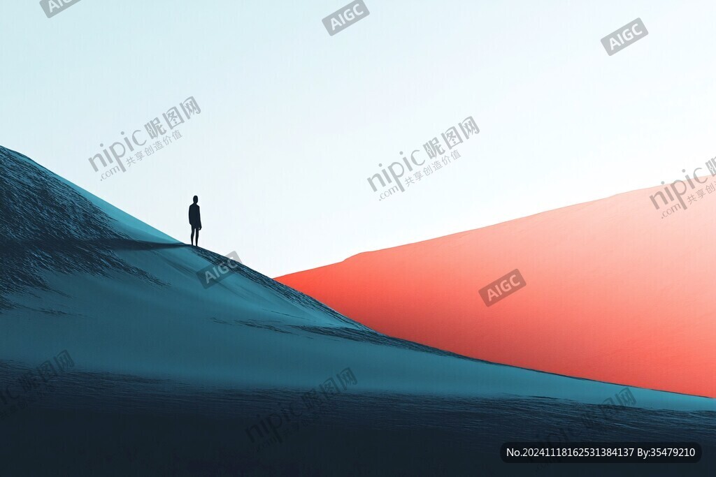 孤独感插画