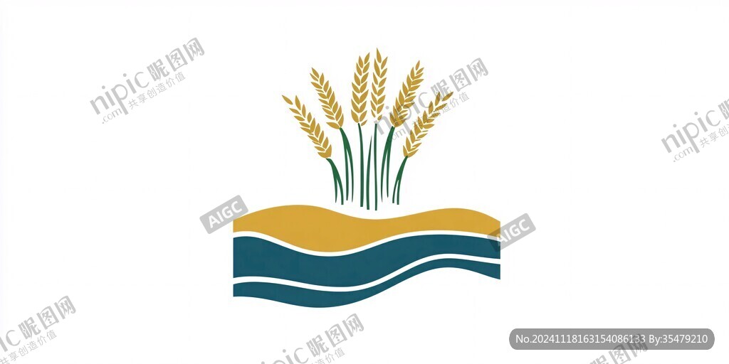 麦穗田地logo标志
