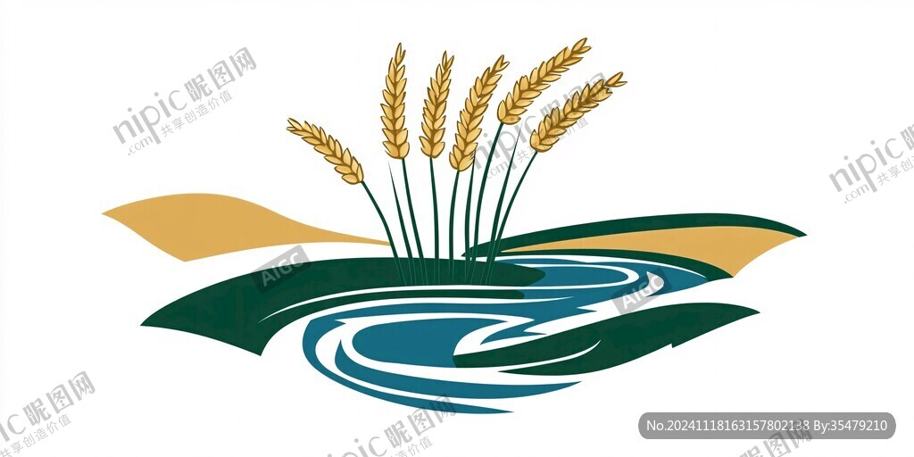 水稻麦穗logo