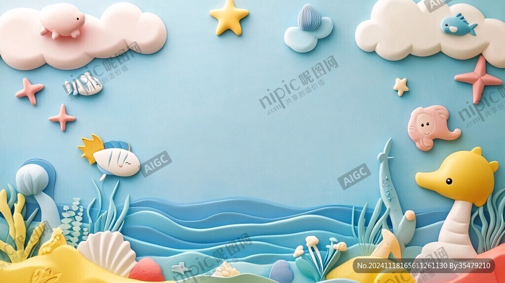 海洋主题墙