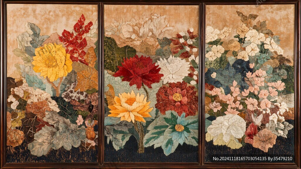 菊花挂画