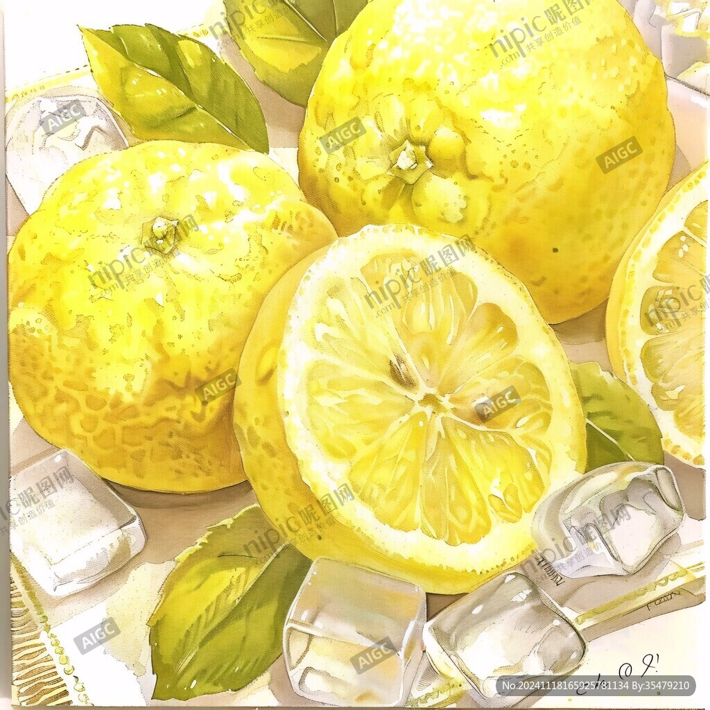 黄金葡萄柚插画