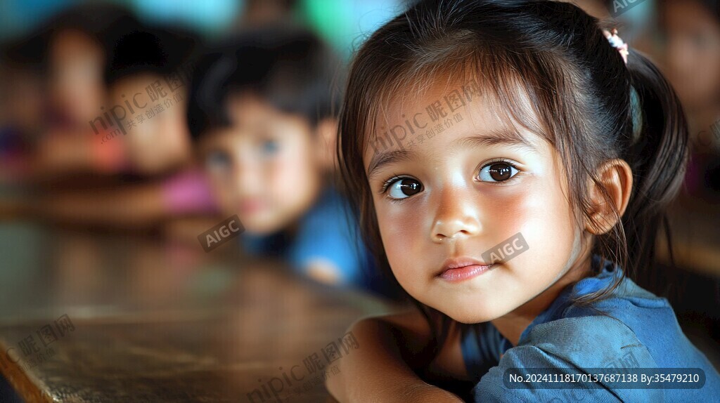怡然自得的小女孩壁纸