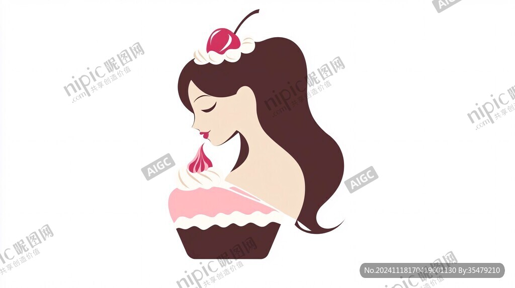 美女蛋糕logo