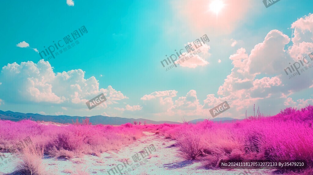 粉黛浪漫阳光甜蜜