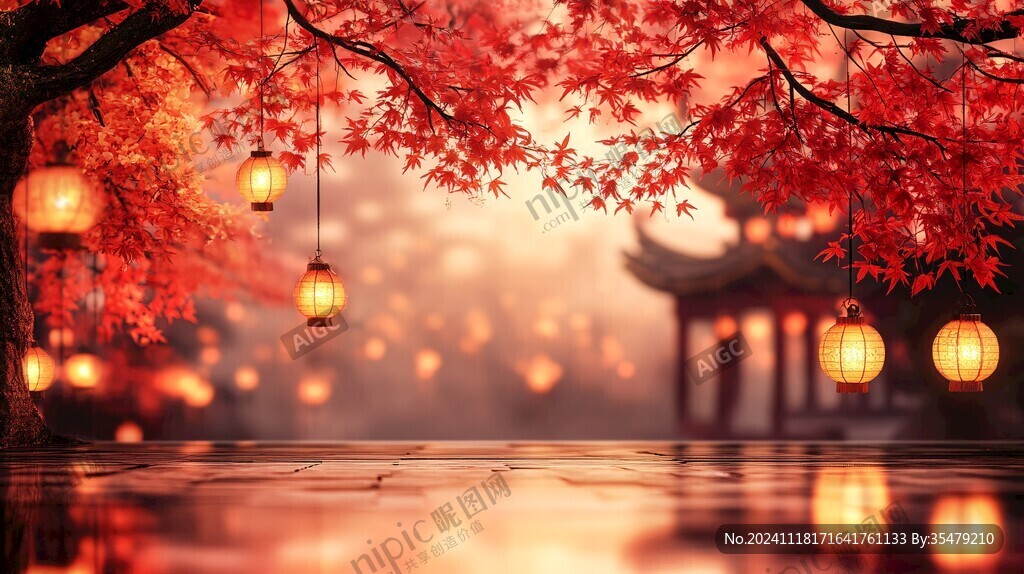 唯美梦幻枫叶