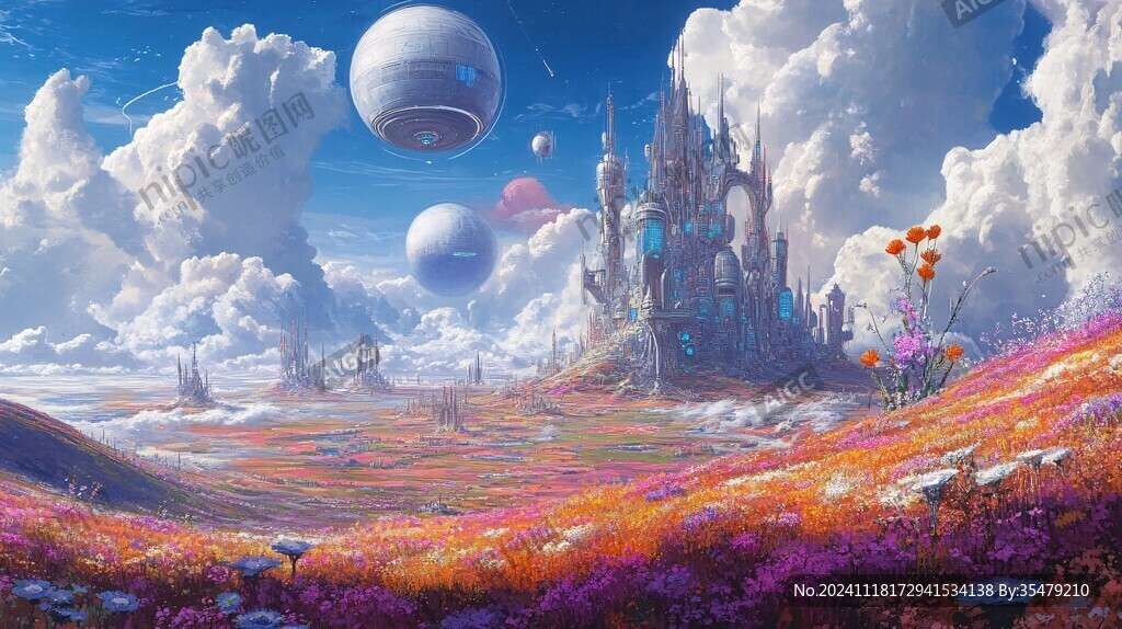 外星球幻想场景插画